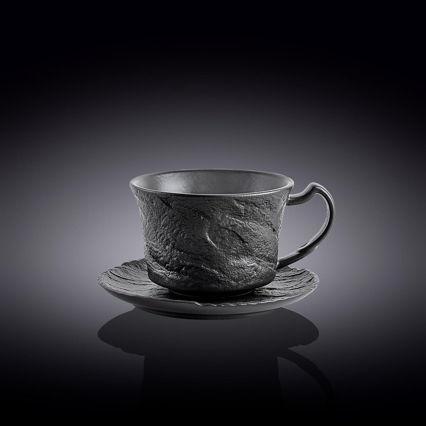 Wilmax Cup & Saucer Set 250ml 2 pieces Black WL-661152/AB2