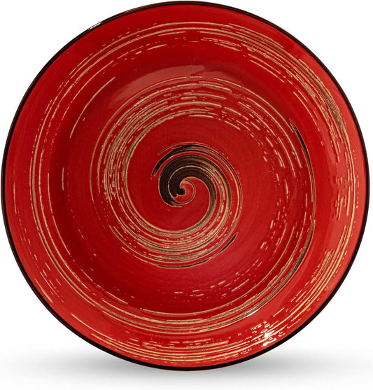 Wilmax Tiefer Porzellanteller Rot, 25,5 cm, 350 ml – WL-669227/A