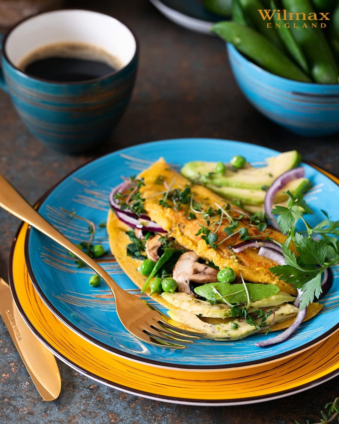 Wilmax SPIRAL Kopjes Set met Schotels, 6-delig, 190 ml, Porselein WL-669635/AB6