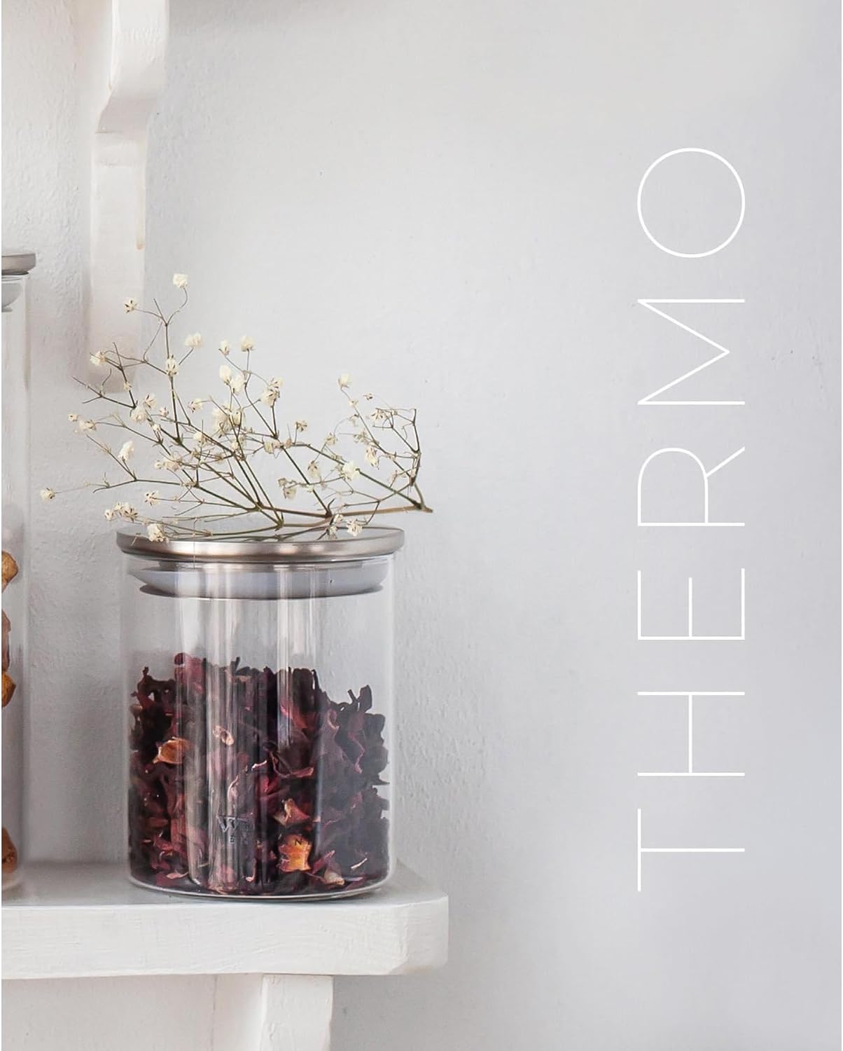 Wilmax Vorratsglas 760 ml mit Edelstahl-Deckel WL-888513/A