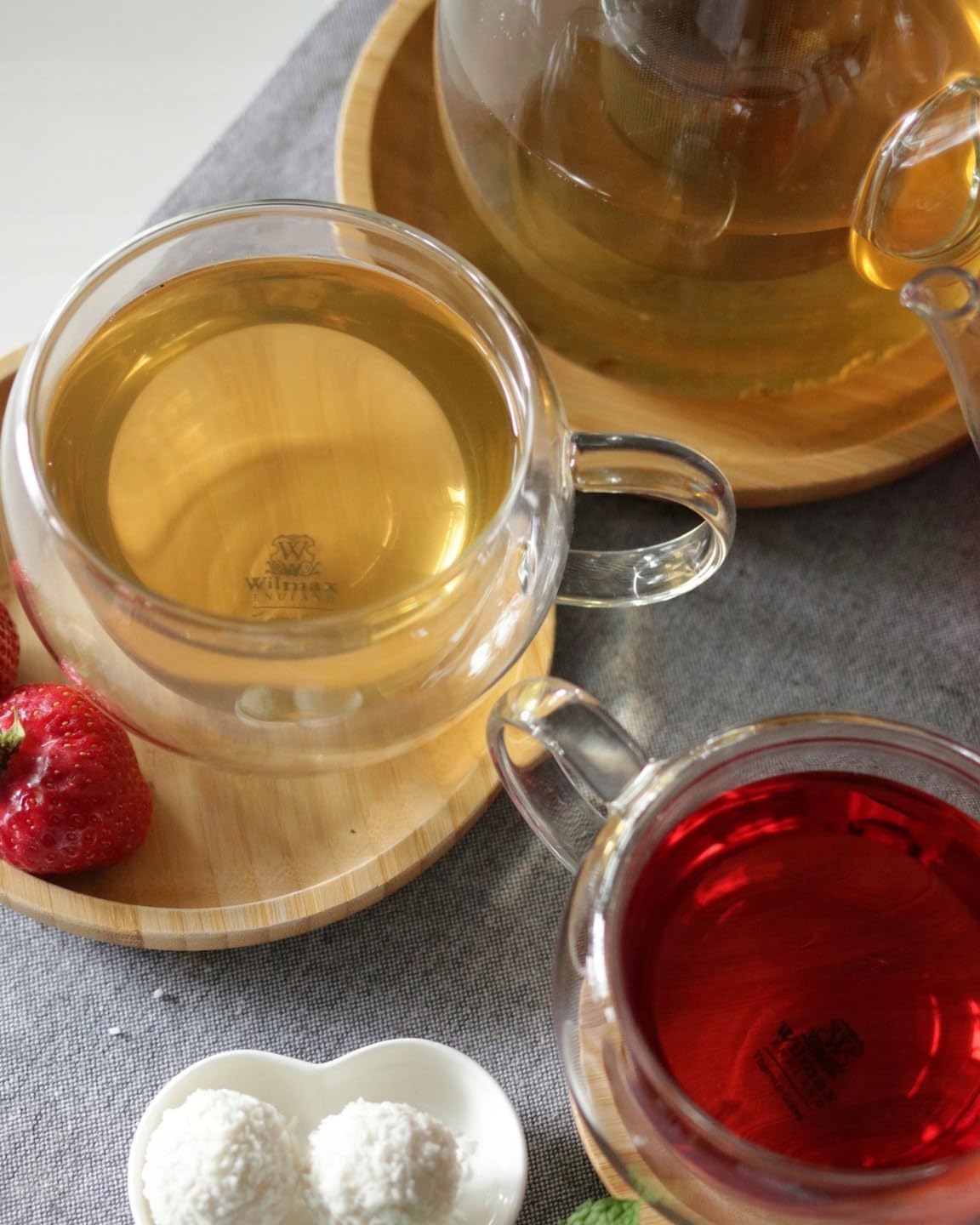 Wilmax Thermogläser mit Henkel 6er-Set 300 ml Latte Kaffeeglas WL-888769/A6