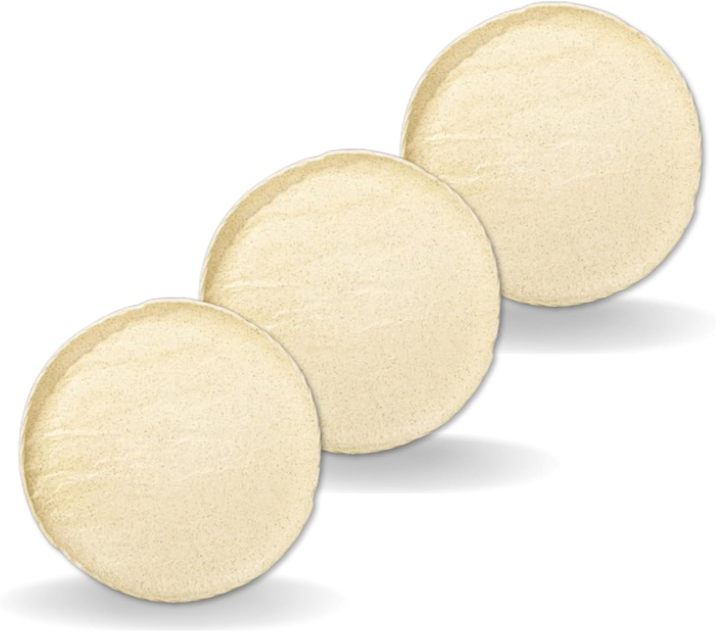 Wilmax Runder Dessertteller 23 cm, Sandsteinoptik, 3er Set WL-661325/A3