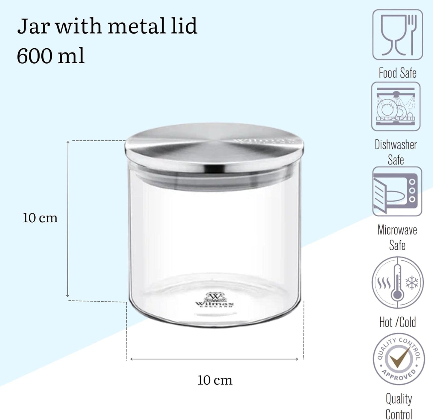 Duurzame Borosilicaatglas Voorraadbussen RVS | 3-delig Keuken