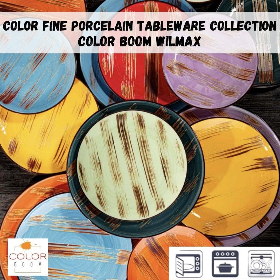 Wilmax runde Dessertteller 18 cm ColorBoom Kollektion 6er-Set WL-668211/A6