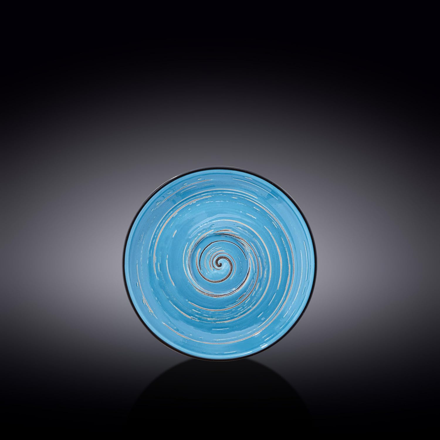 Wilmax Porzellan Untertasse, 15 cm, Spiral Blue Kollektion, WL-669636/B
