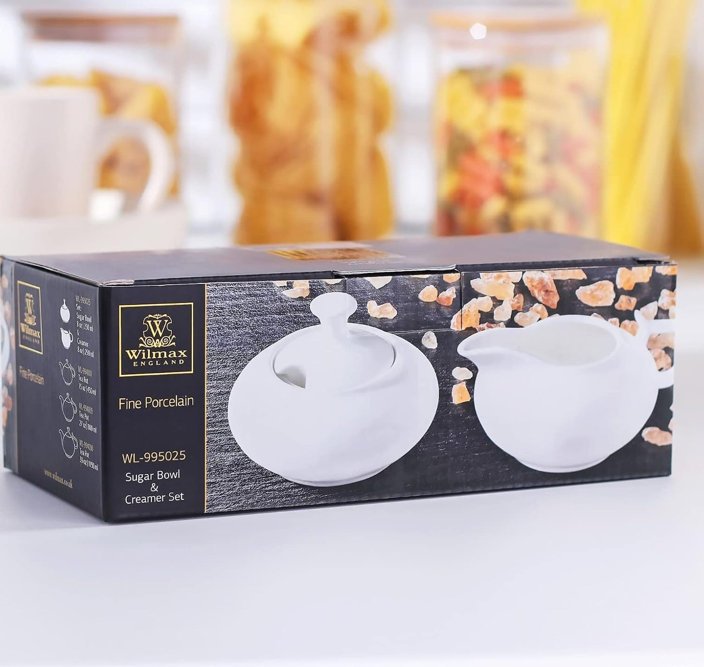 Wilmax Sugar and Creamer Set White Porcelain WL-995025/2C