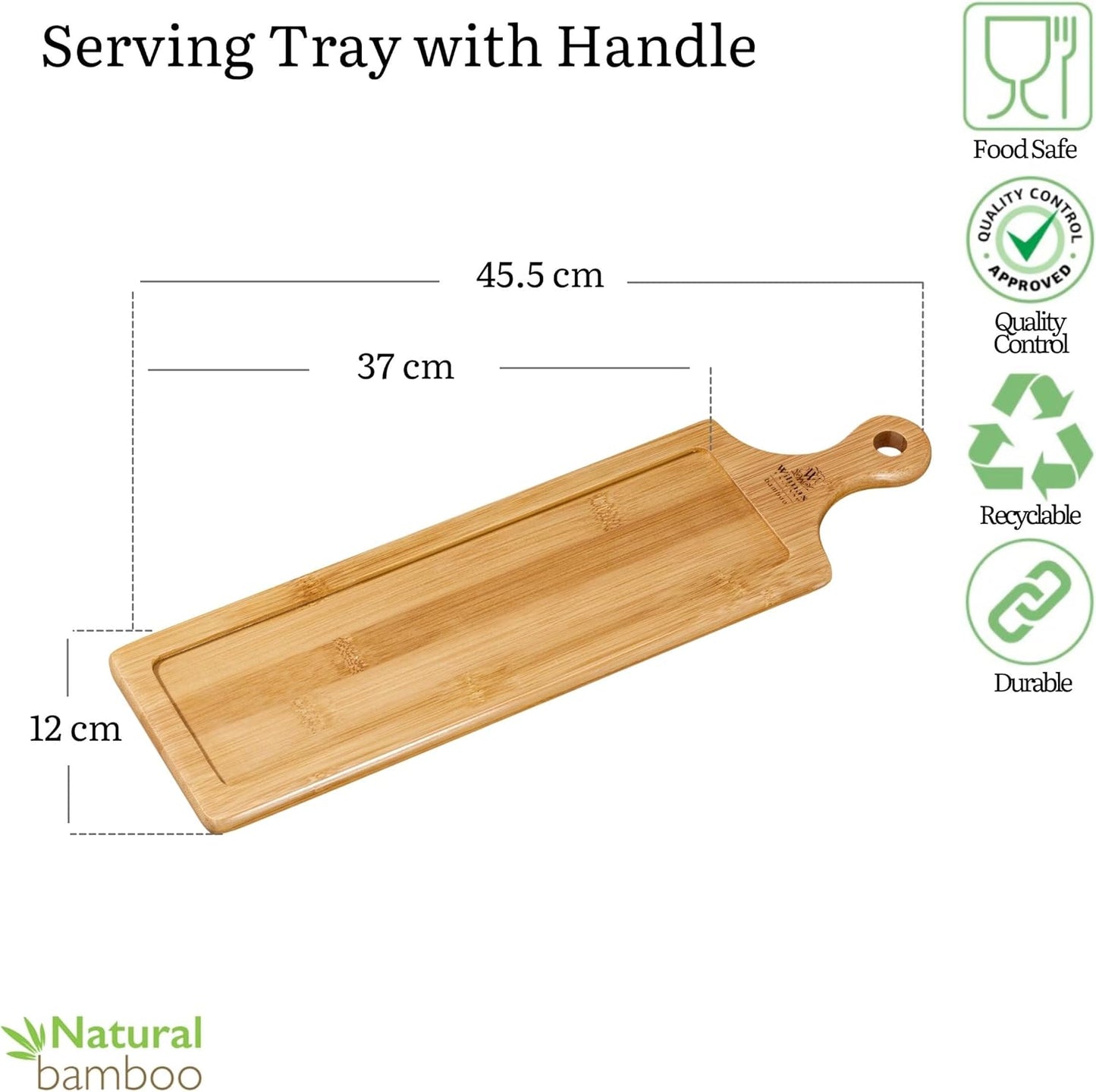 Wilmax Bambus Serviertablett 45,5 x 12 cm WL-771009/A