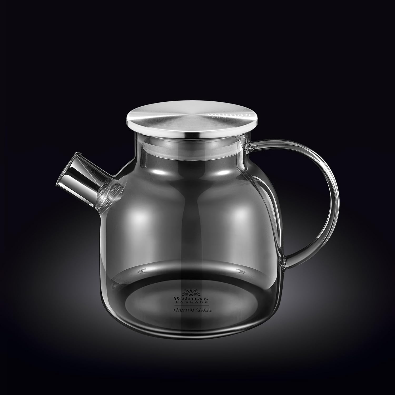 Wilmax Theepot 1200 ml Glas met RVS deksel WL-888826002/A