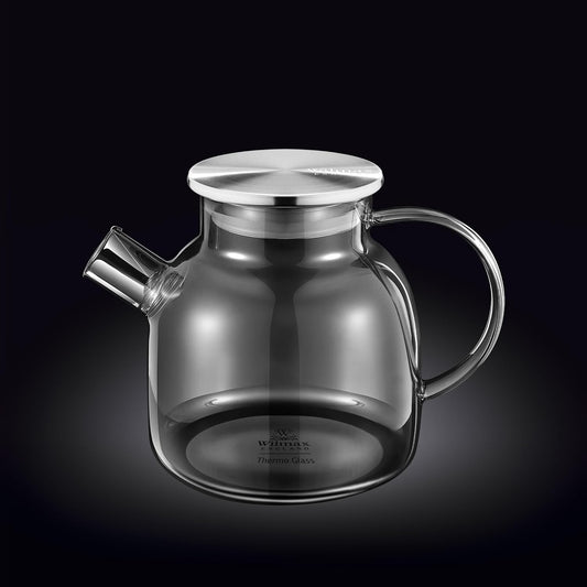Wilmax Theepot 1200 ml Glas met RVS deksel