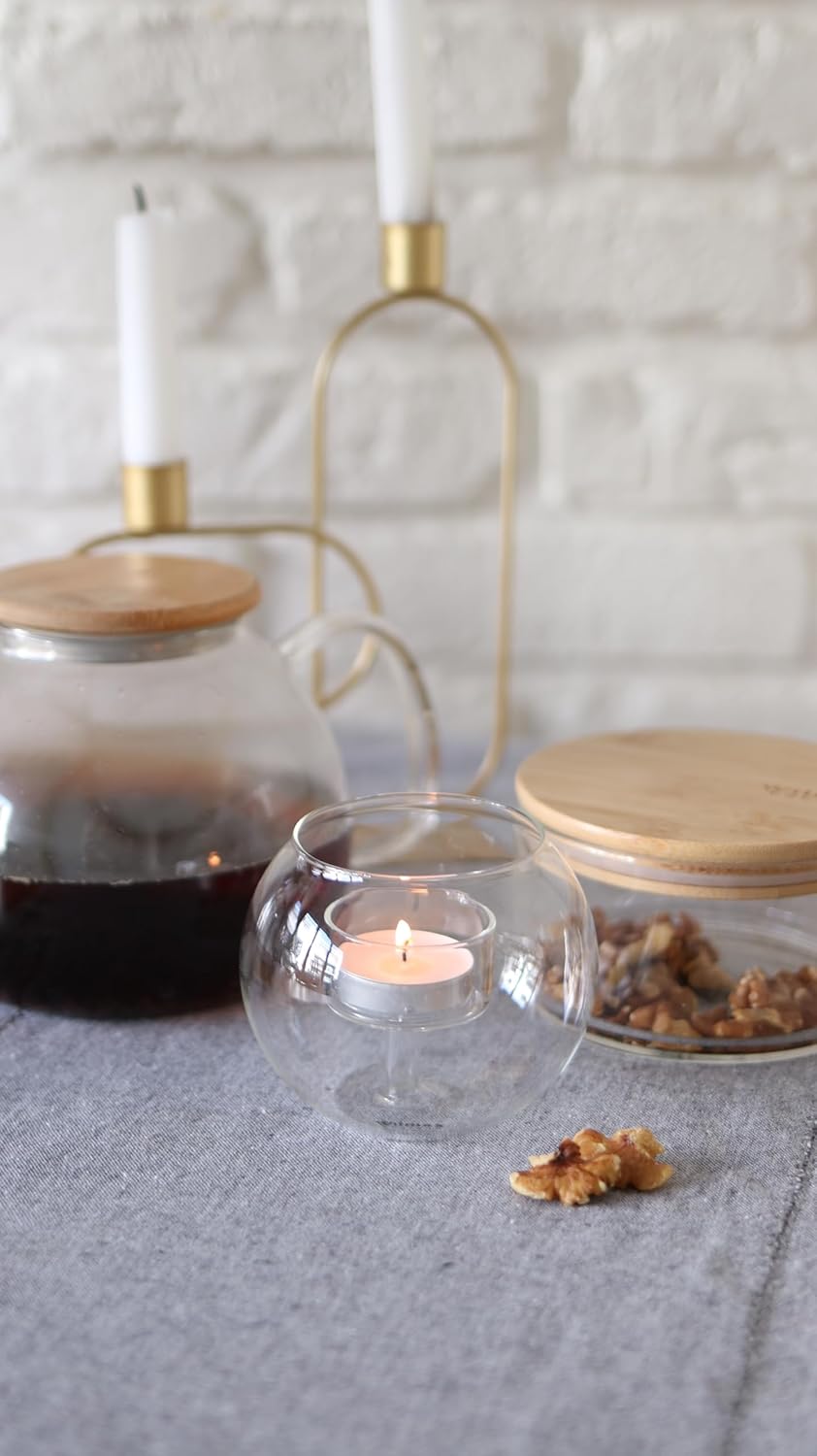 Wilmax Teelichthalter für 1 Teelicht, 10 x 8 cm, WL-888973/A