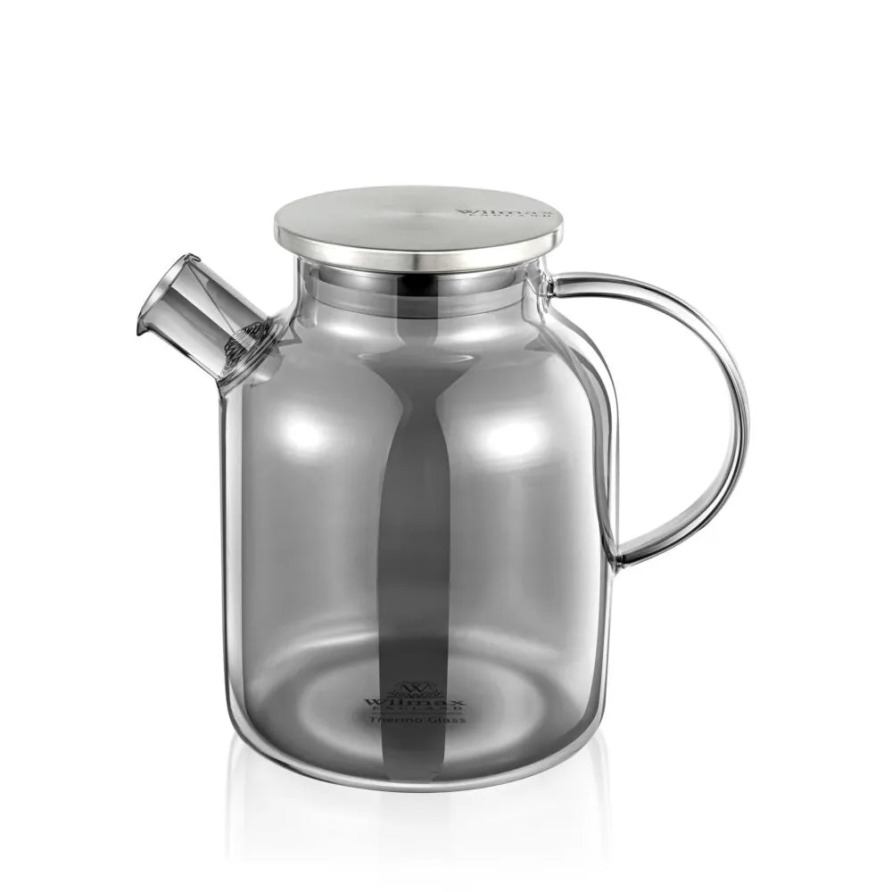 Wilmax Borosilicaat Theepot 1600ml Rookgrijs