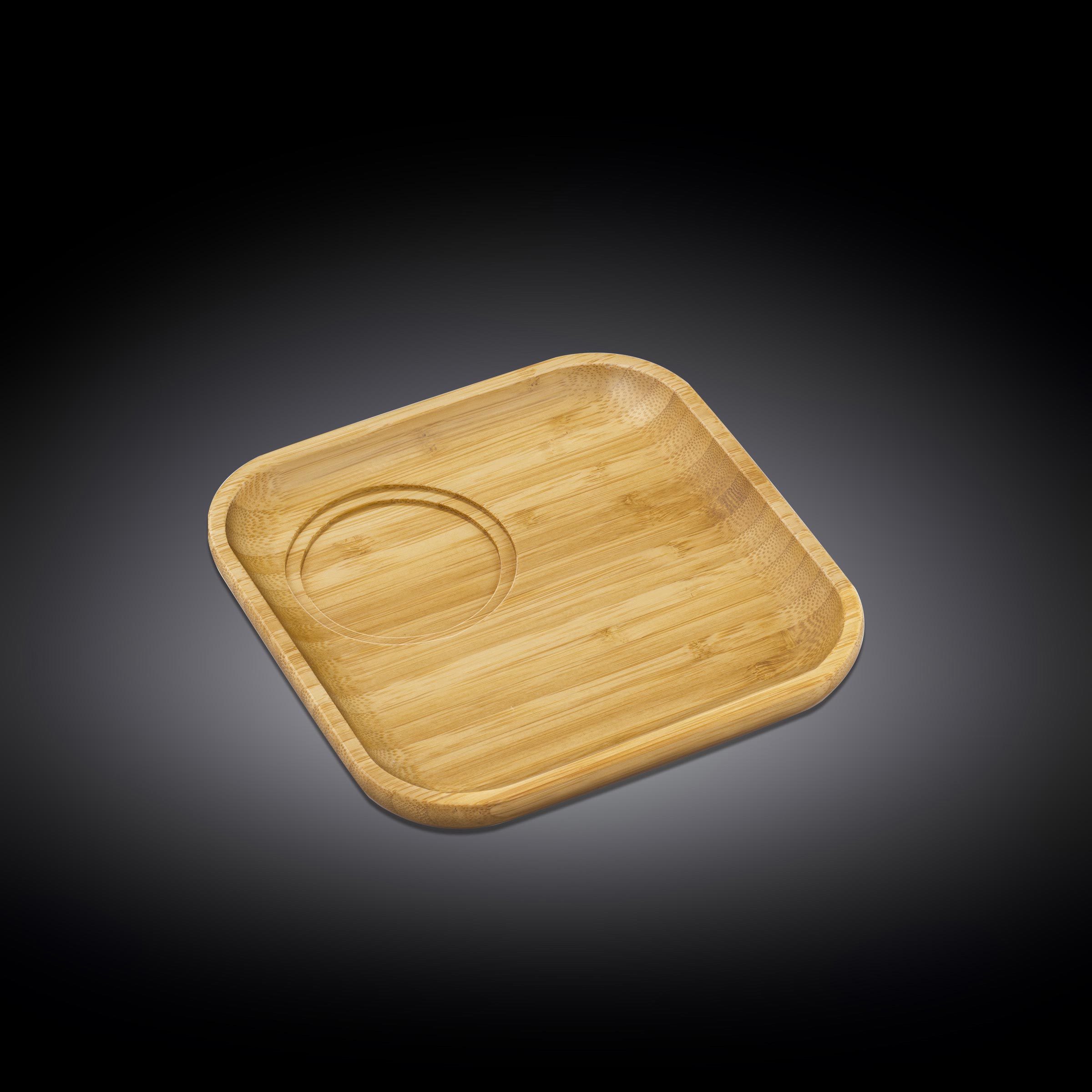 Wilmax Bambus Unterteller, quadratisch, 17,5 x 17,5 cm – WL-771116/A