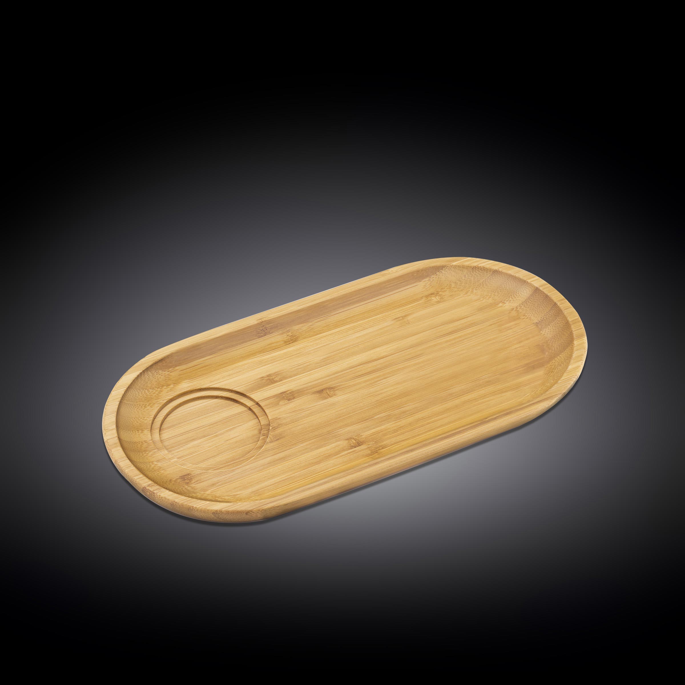 Wilmax Bambus Unterteller, Kapsel-Form, 30,5 x 15 cm – WL-771119/A