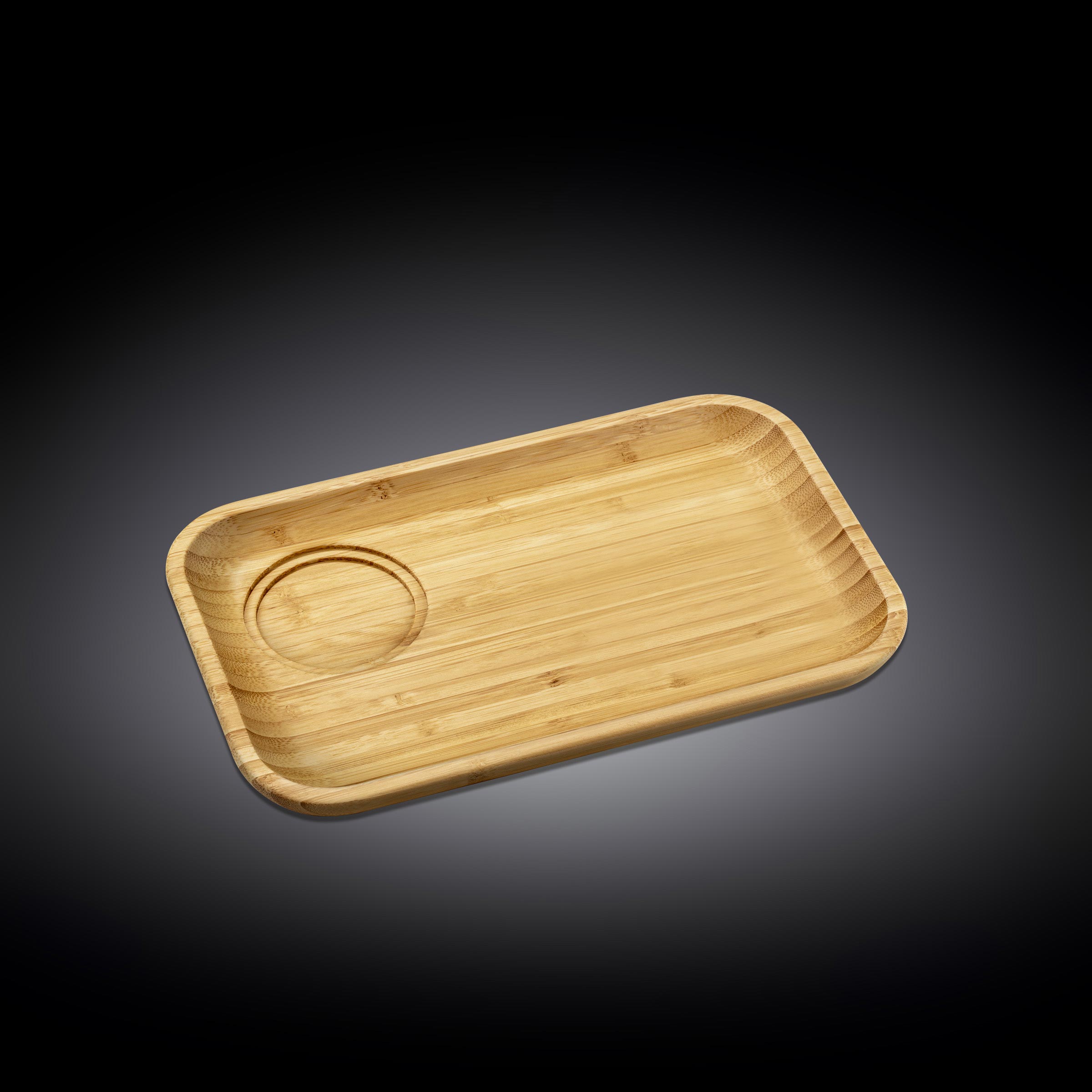 Wilmax Bambus Unterteller, rechteckig, 28 x 17,5 cm – WL-771126/A