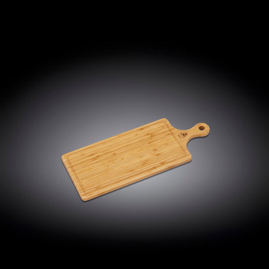Wilmax Bamboe Serveerplank met handvat 50x20 cm Natuurlijk
