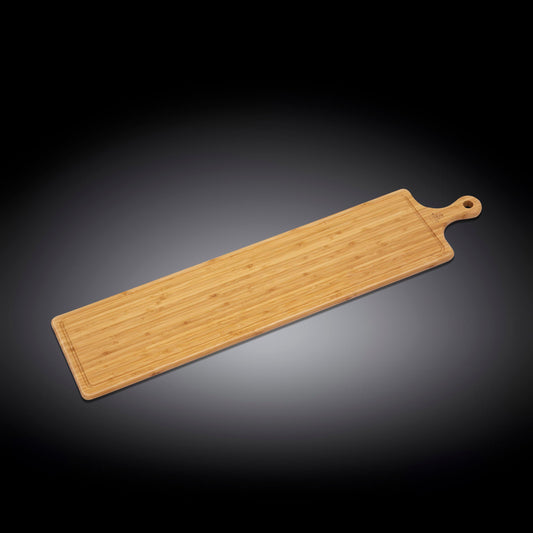 Wilmax Bamboe Serveerplank met handgreep 87x20 cm Natuur