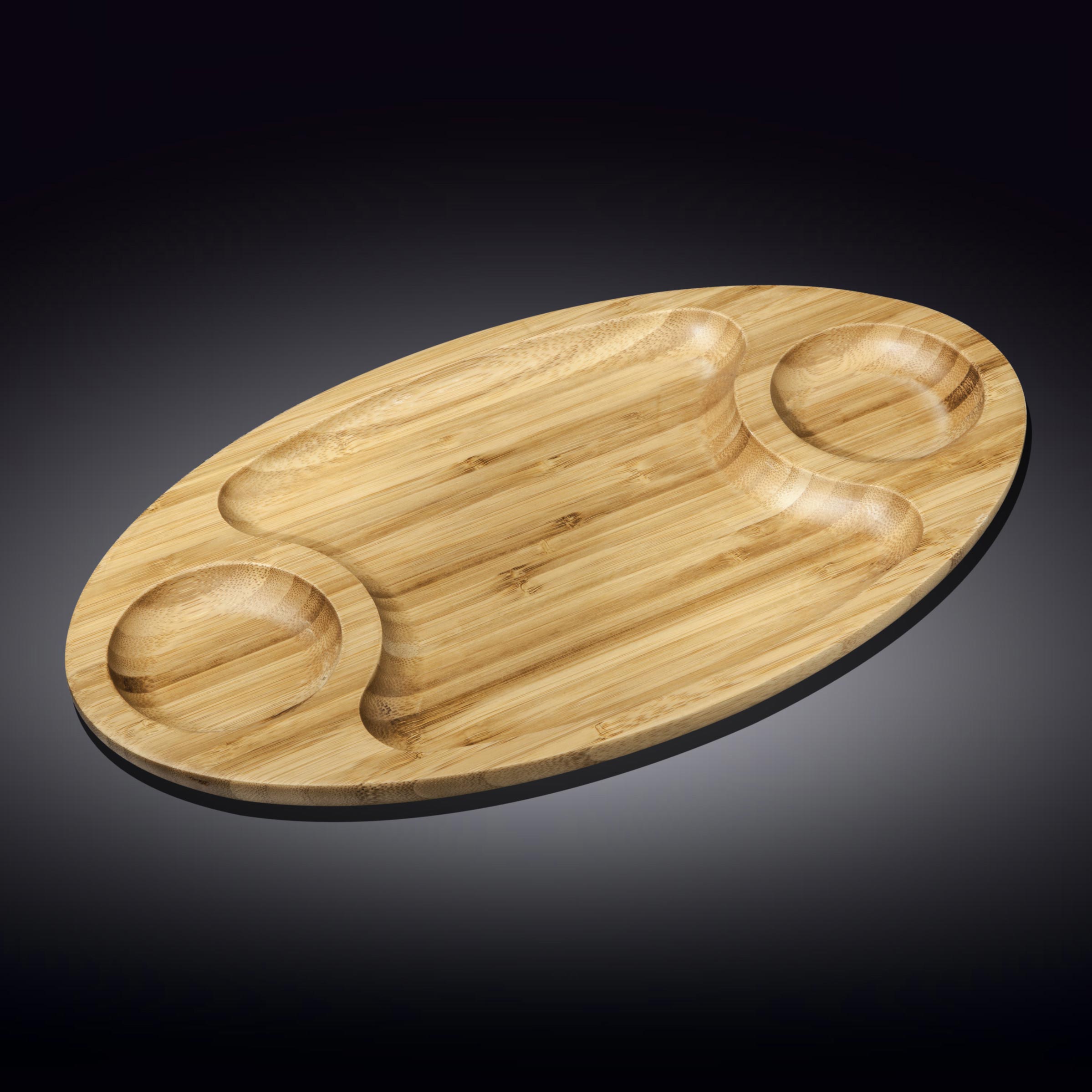 Wilmax 3-teilige Bambus-Servierplatte, 50.5 x 28 cm – WL-771198/A