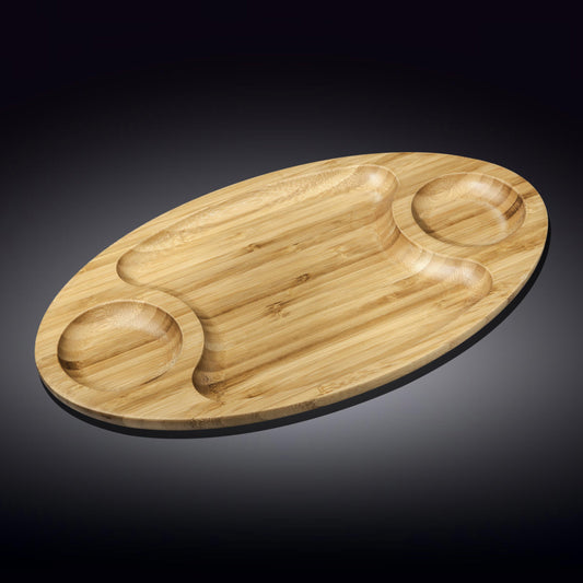 Wilmax 3-teilige Bambus-Servierplatte, 50.5 x 28 cm – WL-771198/A