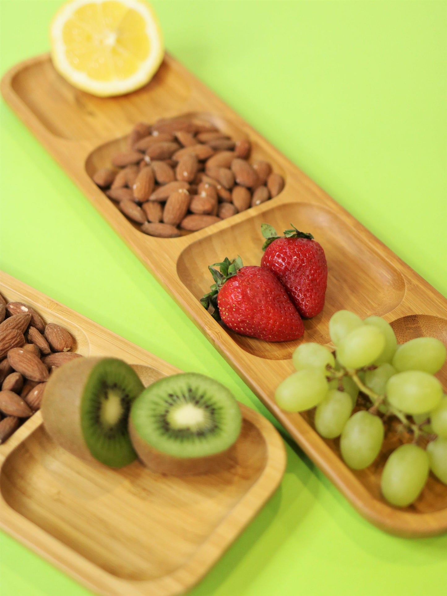 Wilmax Bambus Servierplatte mit Fächern, 43 x 11,5 cm – WL-771225/A