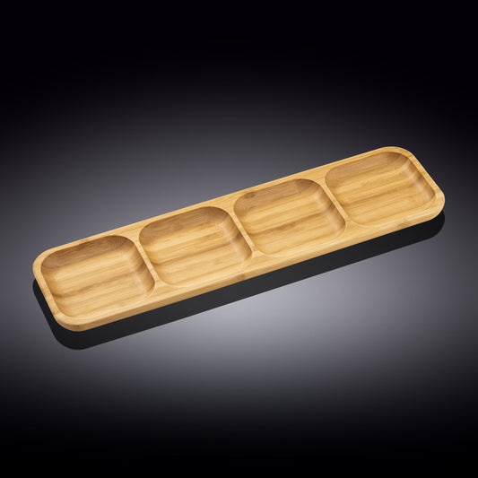 Wilmax Bamboe Serveerplank 3 Vakken 43x11,5 Natuur WL-771225/A