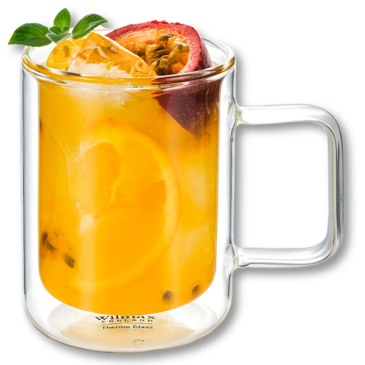 Wilmax England Dubbelwandige beker Borosilicaatglas 400ml (2 stuks)