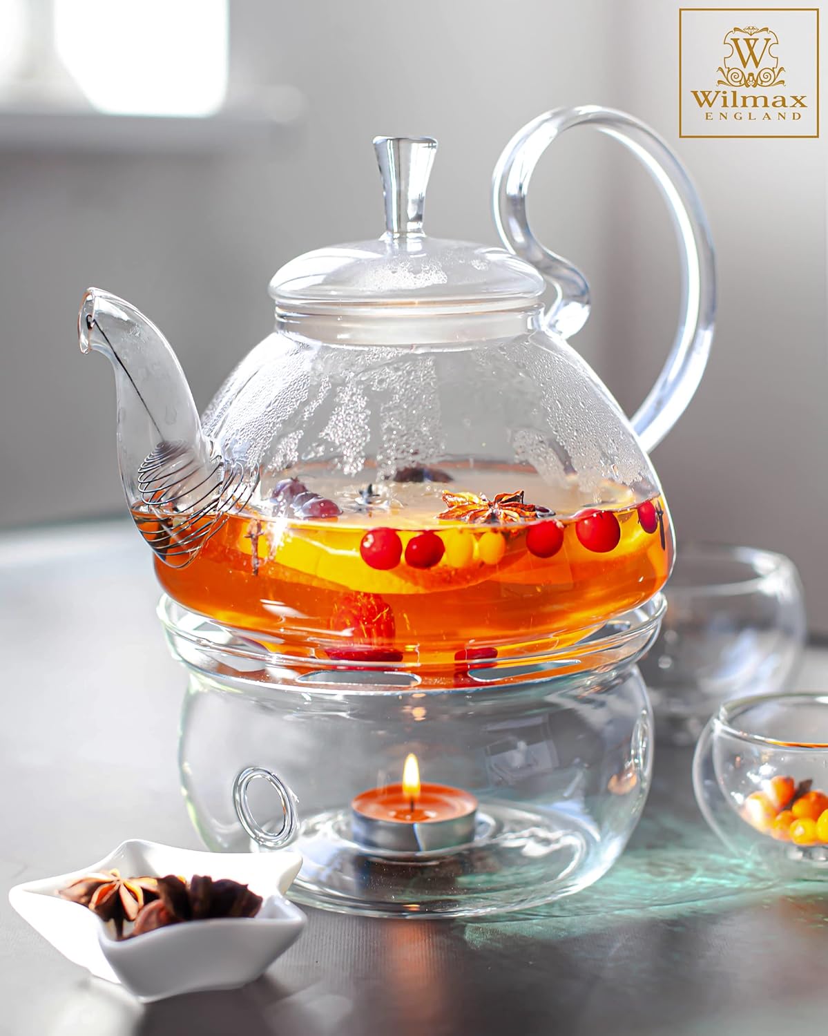 Wilmax Glas Theepot Warmer Transparant WL-888903/A