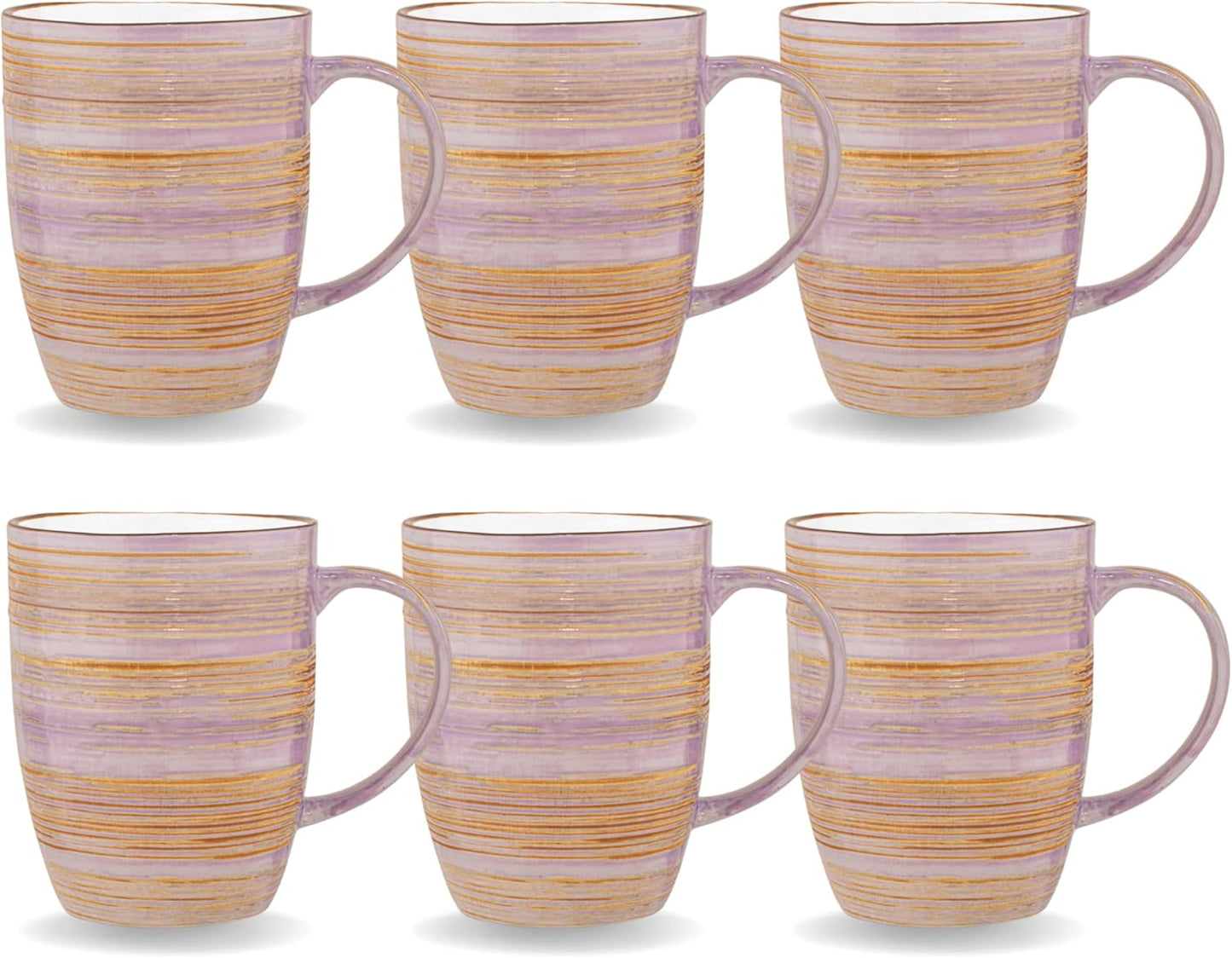 Wilmax Spiral Tassen Set 6-teilig 460 ml Lavendel WL-669737/A6