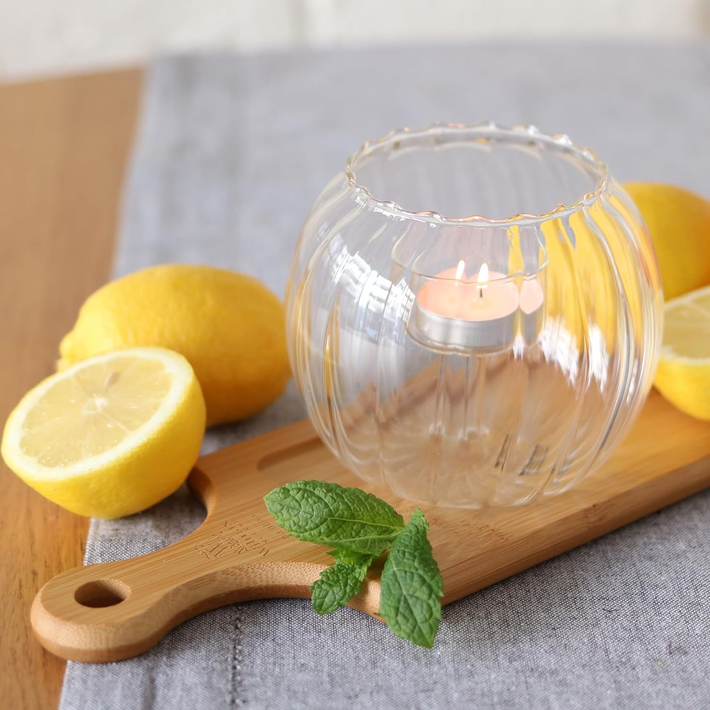 Wilmax Teelichthalter aus Thermoglas 12 x 10 cm WL-888976/A