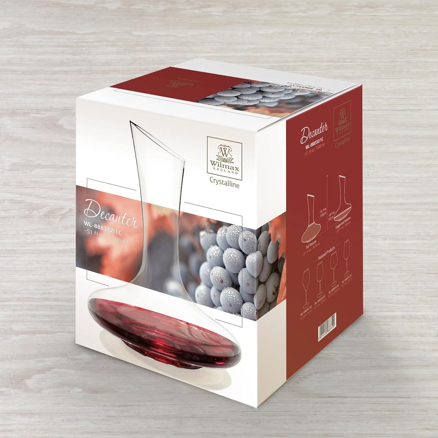 Wilmax Karaffe für Wein 1500 ml mundgeblasen WL-888332/1C