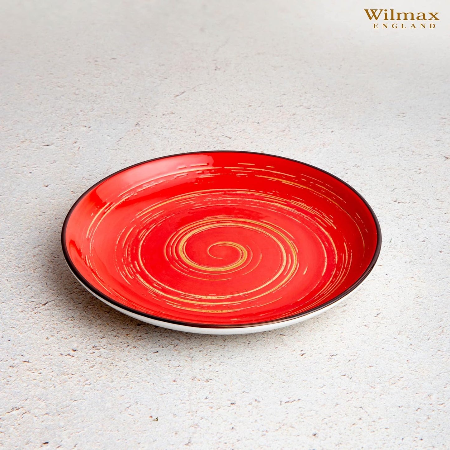 Wilmax England Bord 25,5 cm Rood Porselein WL-669214/A