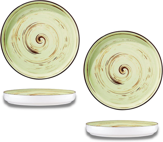 Wilmax Borden 23 cm Pistache Porselein 2-delige set