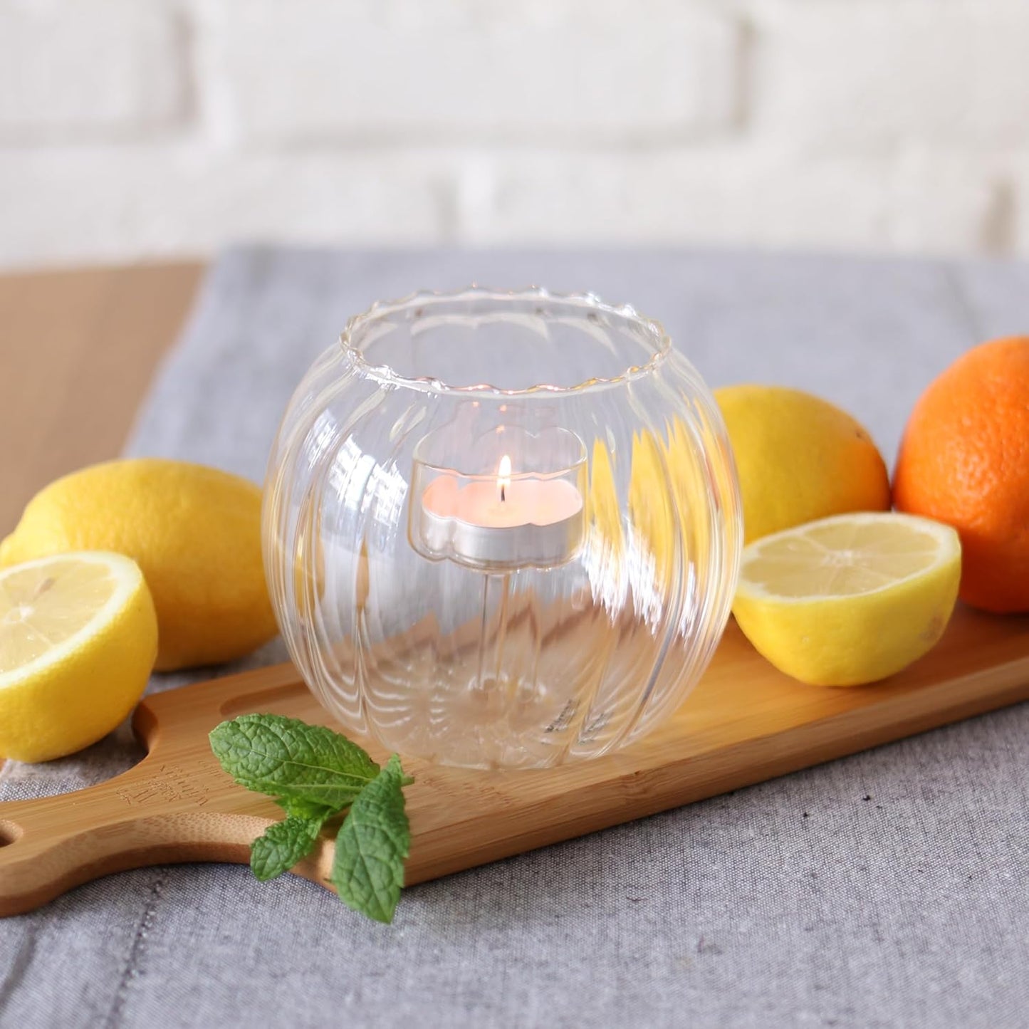 Wilmax Teelichthalter aus Thermoglas 12 x 10 cm WL-888976/A