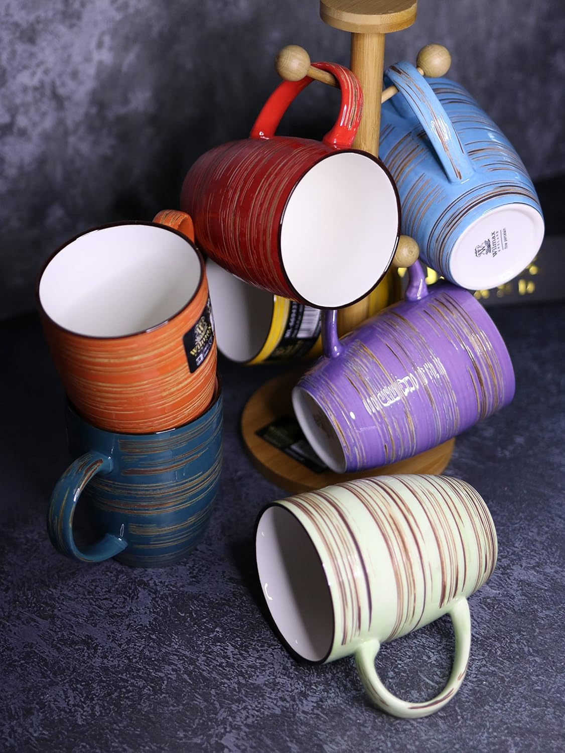 Wilmax England Porcelain Mugs Blue 460ml (6 pcs) WL-669637/A6