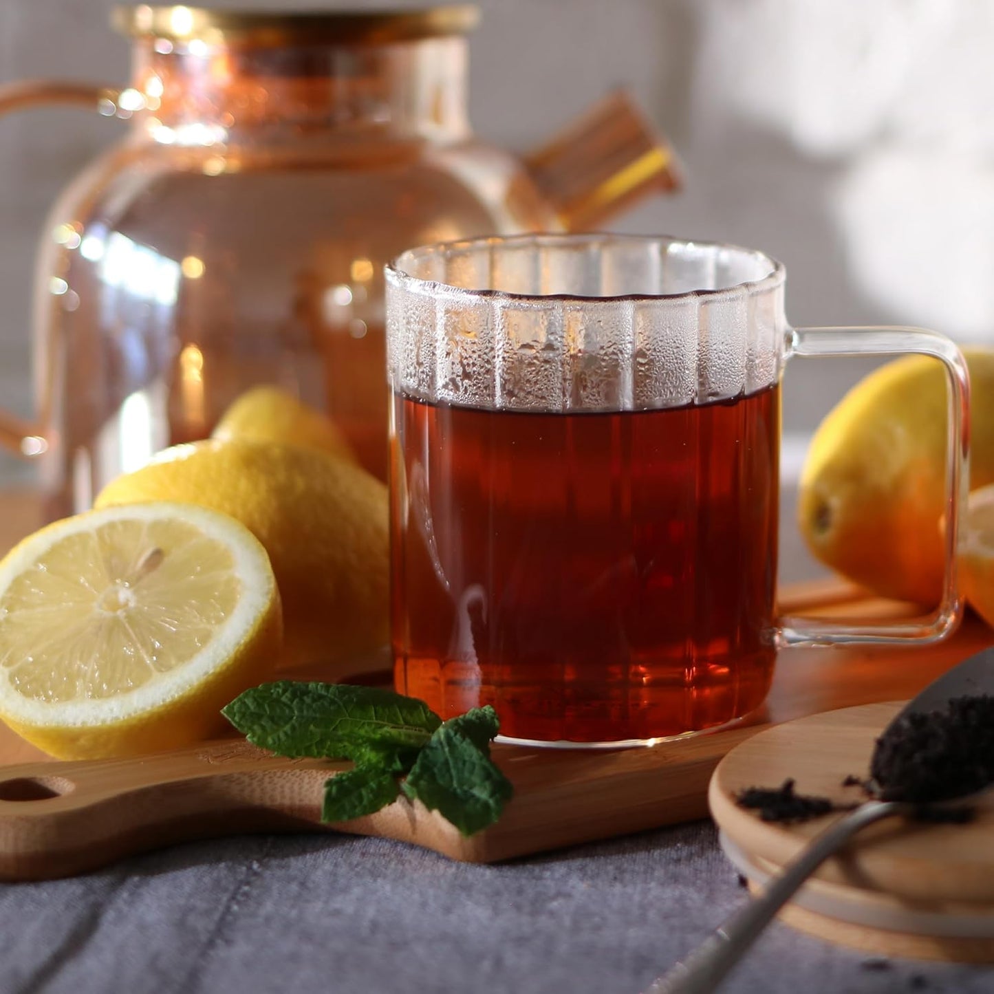 Wilmax Glas mit Henkel, 550 ml, 6er Set, WL-888618/A6