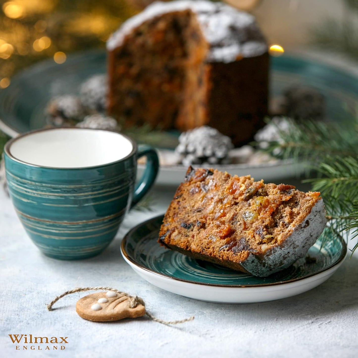 Wilmax Porzellan Untertasse, 15 cm, Spiral Green Kollektion, WL-669536/B