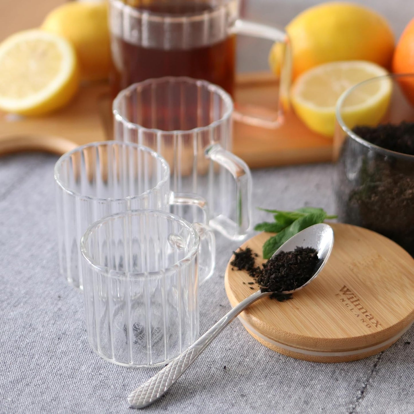 Wilmax Thermoglas Tasse mit Rillen, 250 ml – WL-888615/A