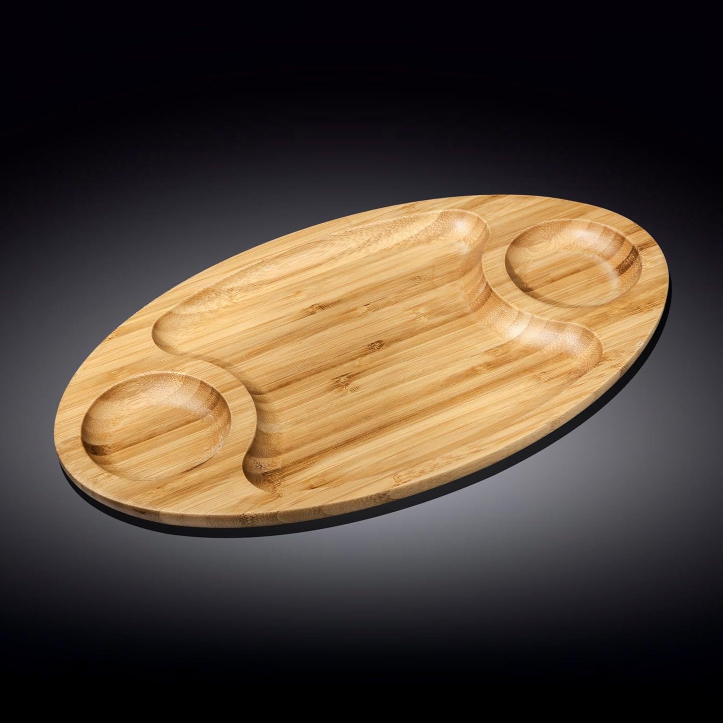 Wilmax England Bamboo Serving Tray 3 compartments 45.5x25 cm