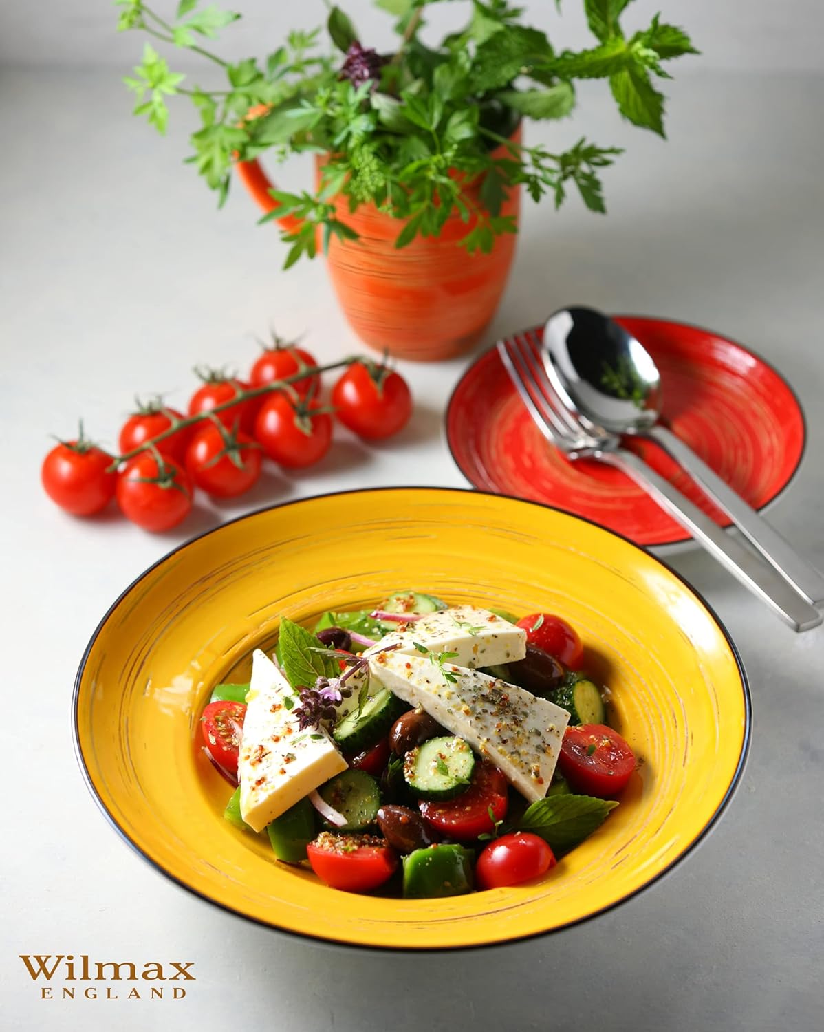 Wilmax Spiral Becher 6er Set aus Porzellan 460 ml – WL-669237-337-437/A2