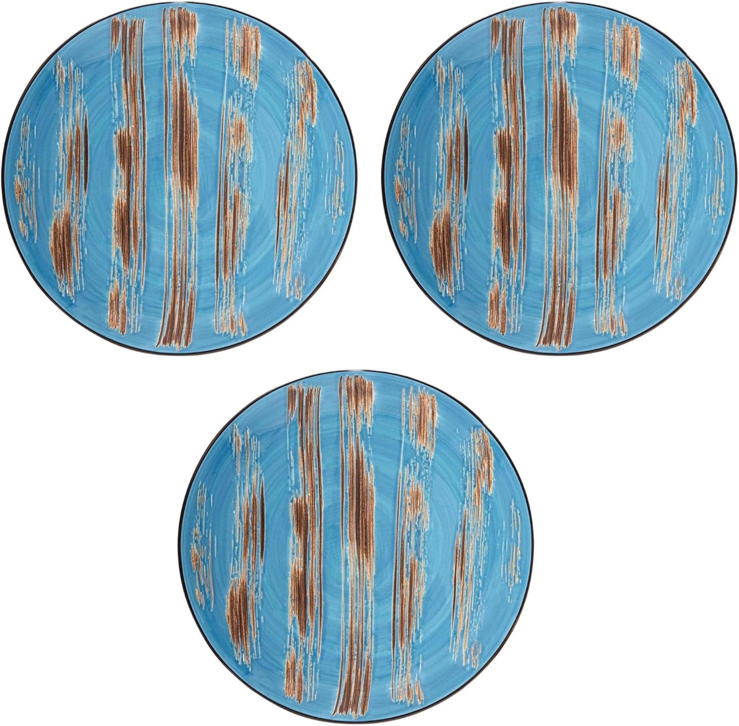 Wilmax Porzellan Dessertteller, rund, blau, 23 cm – WL-668613/A3