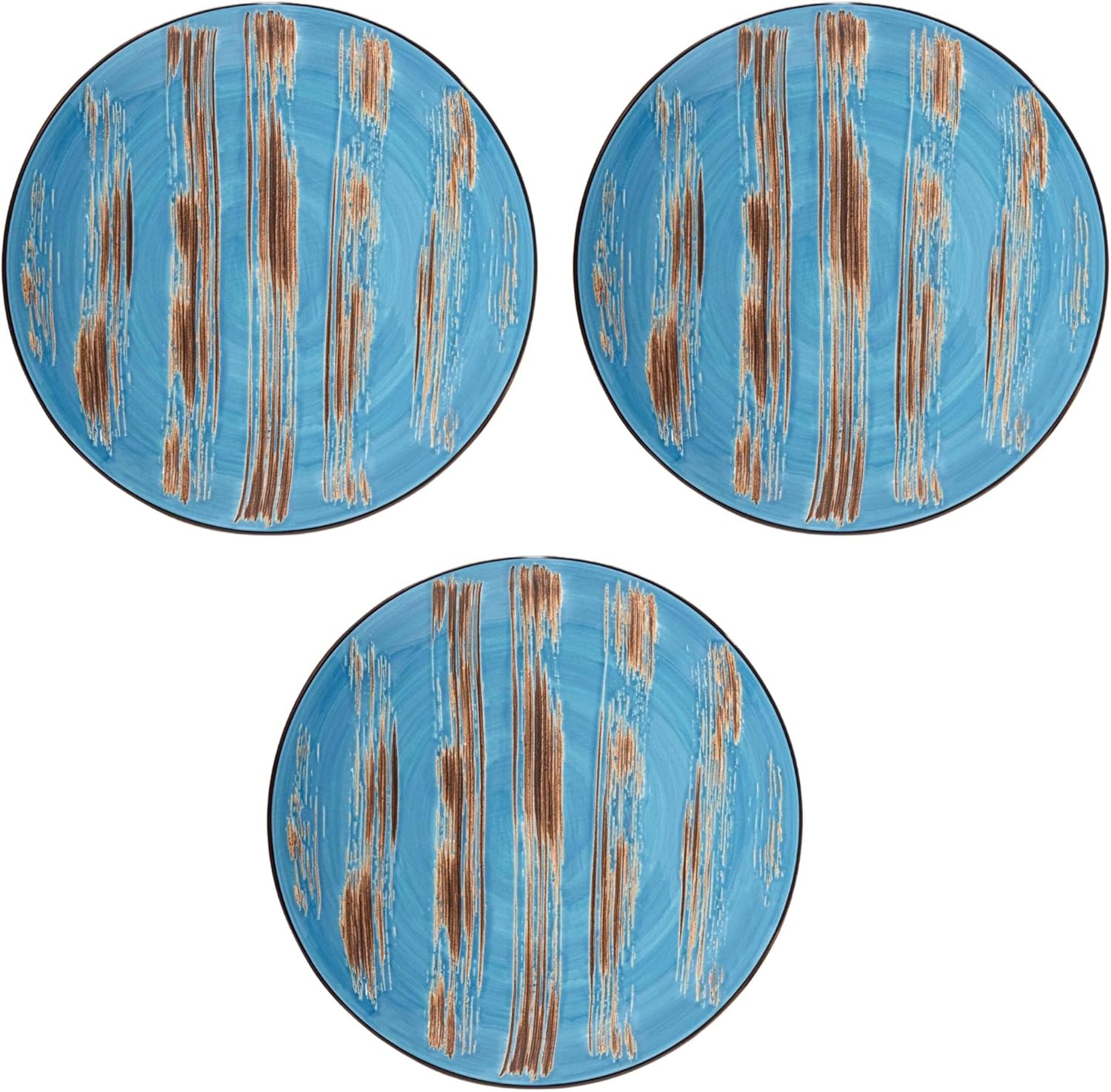 Wilmax Porzellan Dessertteller, rund, blau, 23 cm – WL-668613/A3