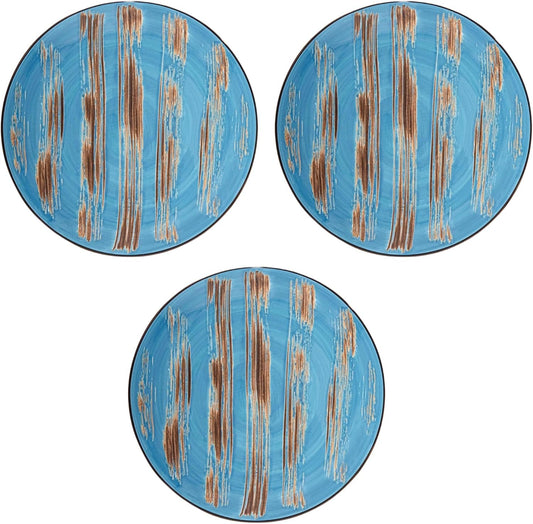 Wilmax Porzellan Dessertteller, rund, blau, 23 cm – WL-668613/A3