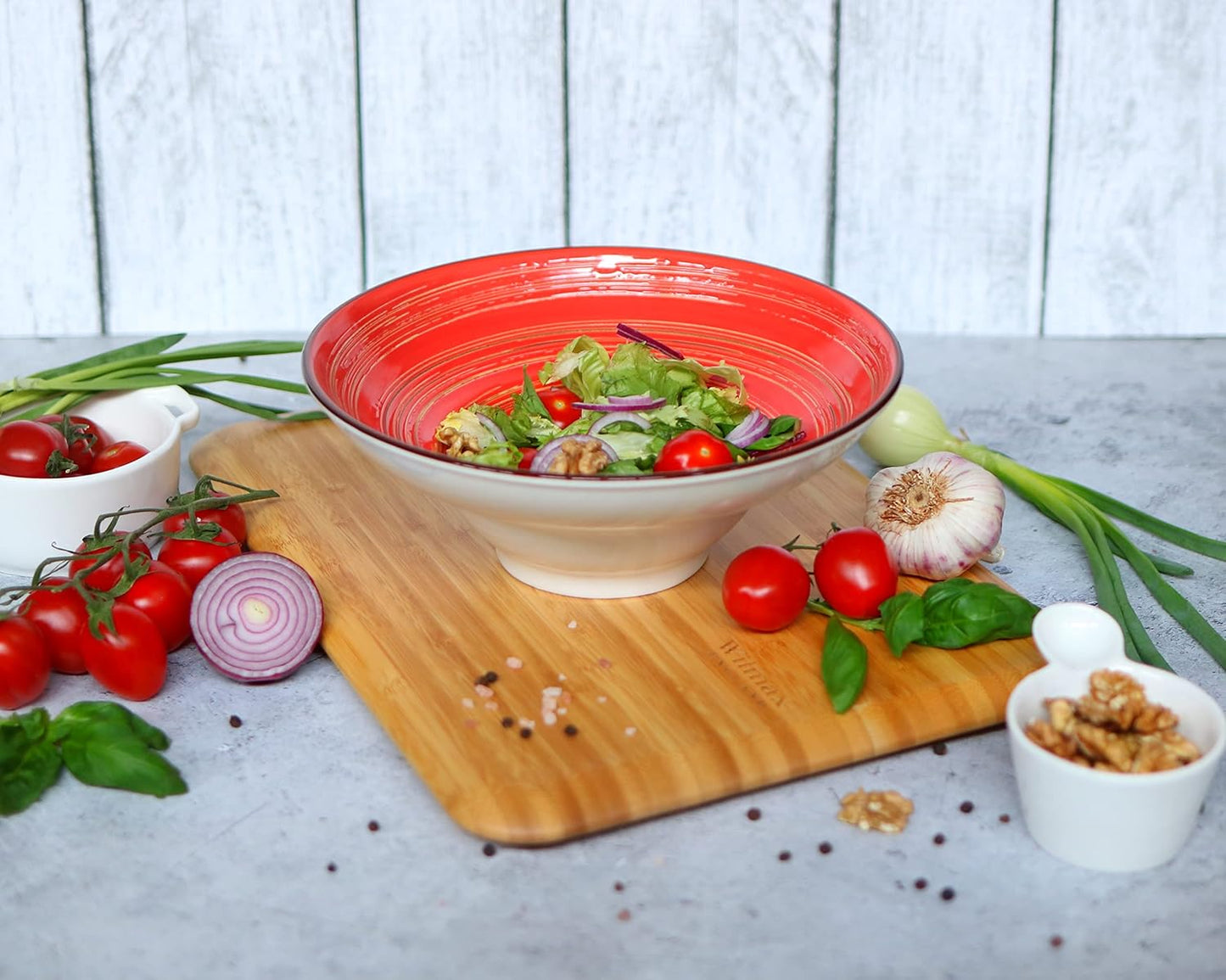 Wilmax Tiefe Porzellanplatte, 22,5 cm, 1100 ml, 2er Set, WL-669223/A2