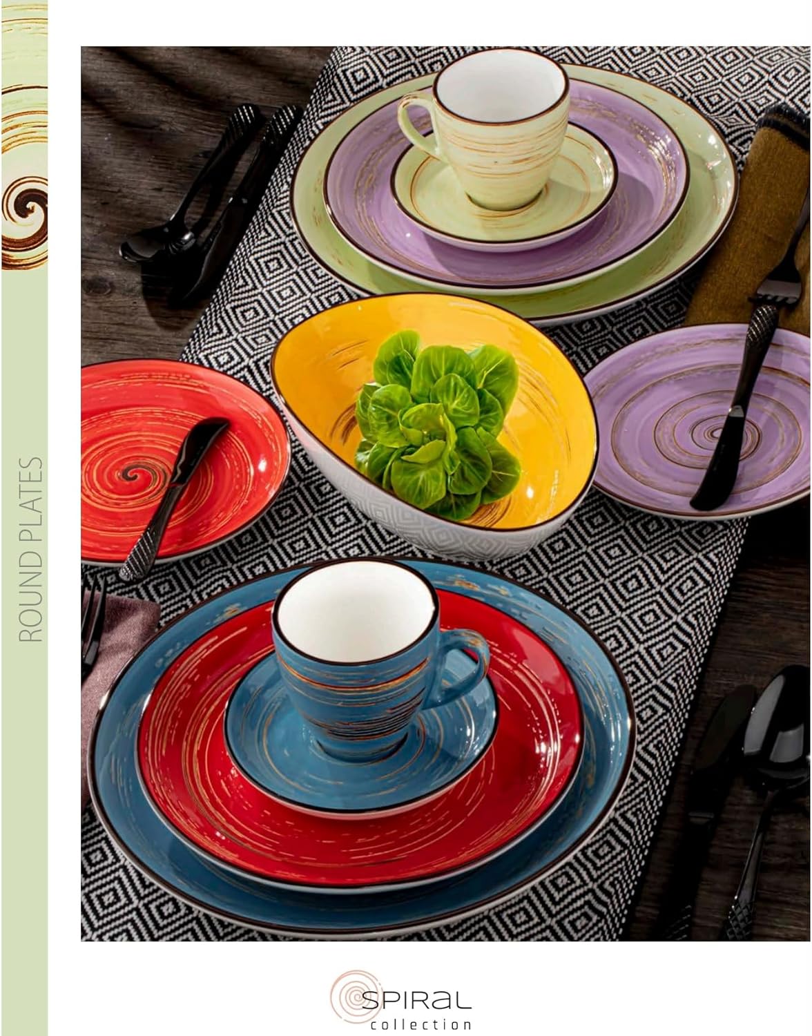 Wilmax Untertasse, 11 cm, ColorBoom Spiral Rot, WL-669233/B