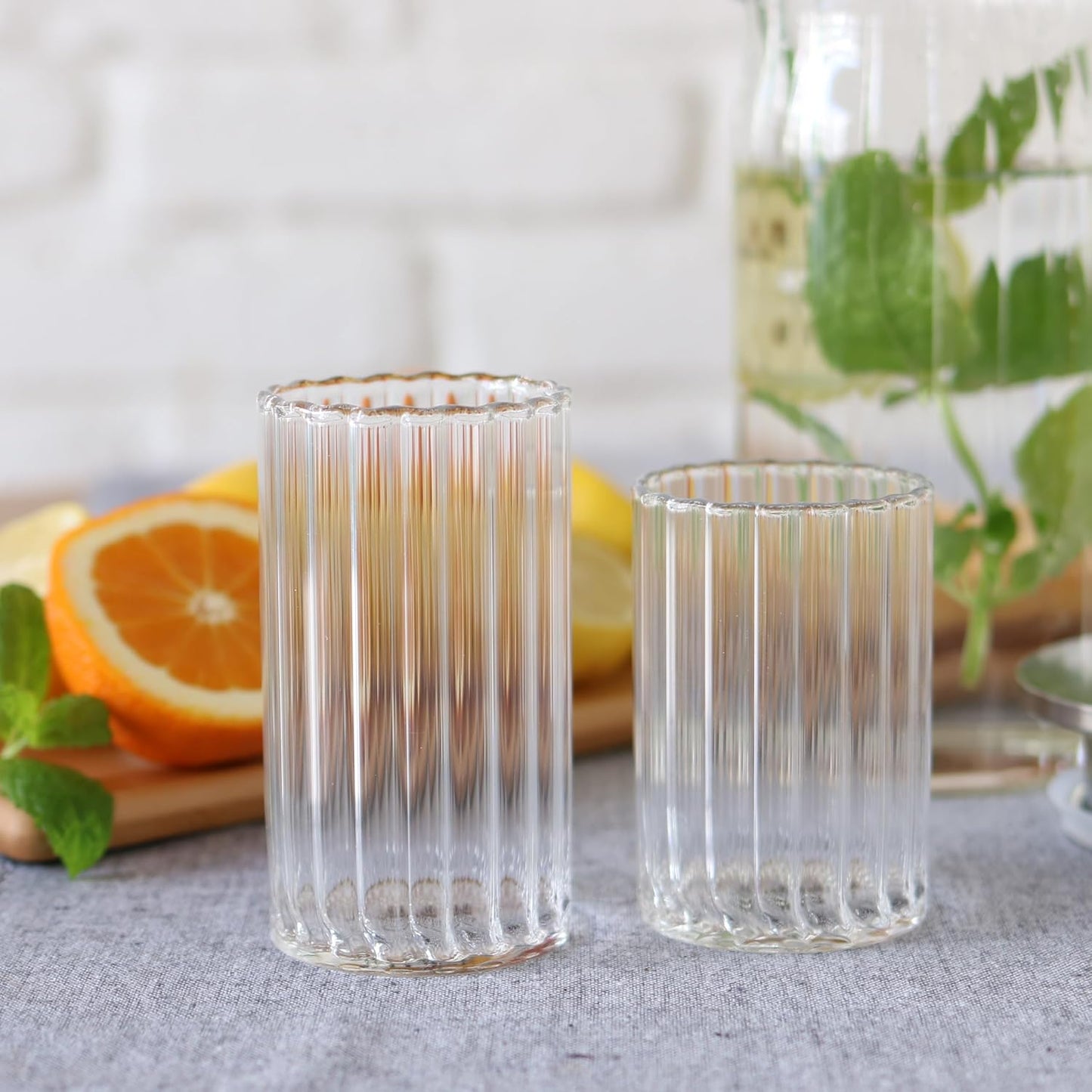 Wilmax Striped Fluted Glas, 250 ml, WL-888624/A