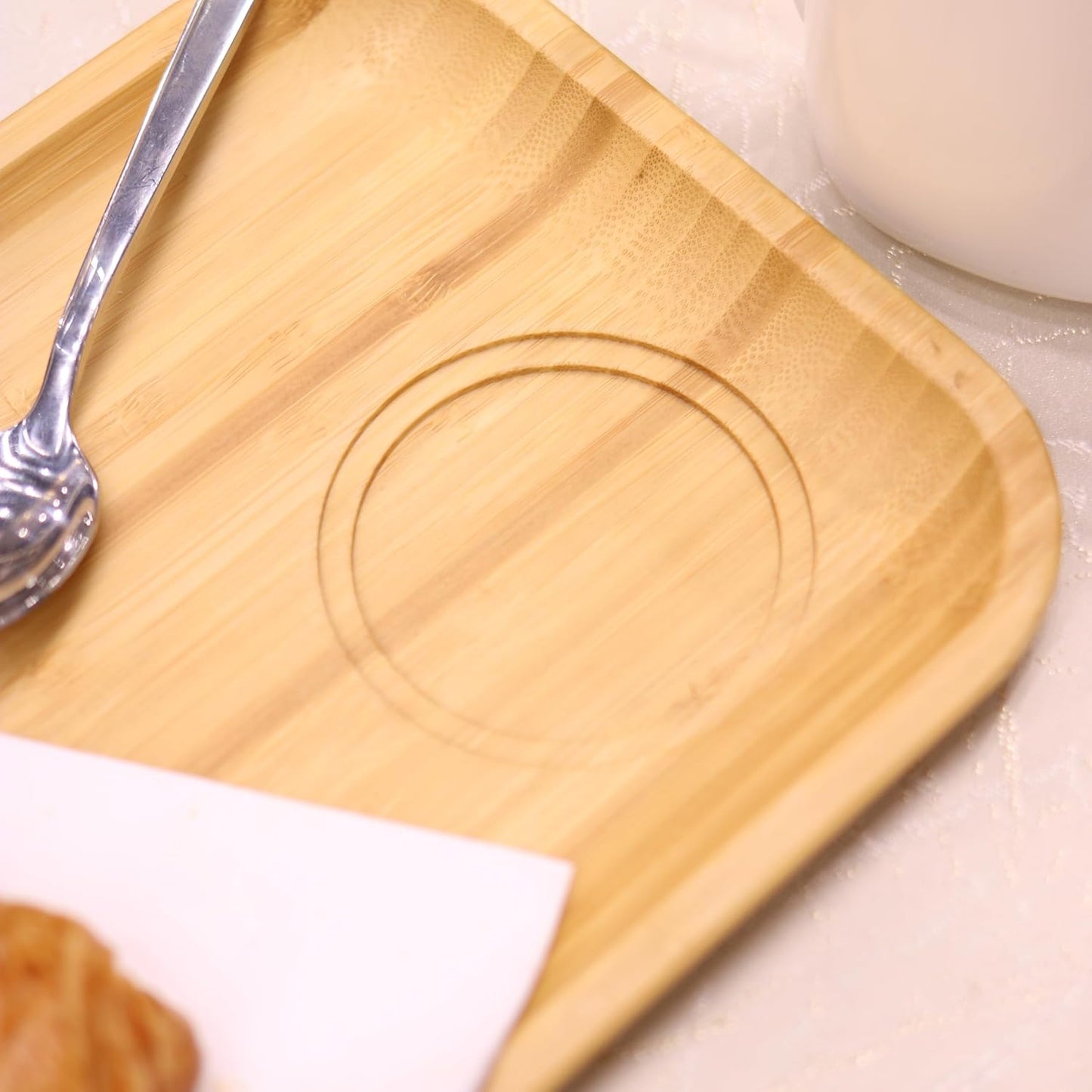 Wilmax England Serveerset: Bamboe Bord & Thermoglas 250ml 2-delig