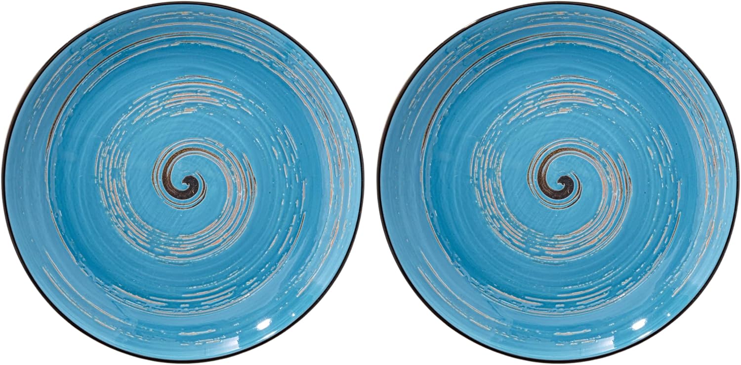 Wilmax Porseleinen Borden 25,5 cm Blauw 2 st. WL-669614/A2