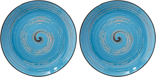 Wilmax Porseleinen Borden 25,5 cm Blauw 2 st. WL-669614/A2