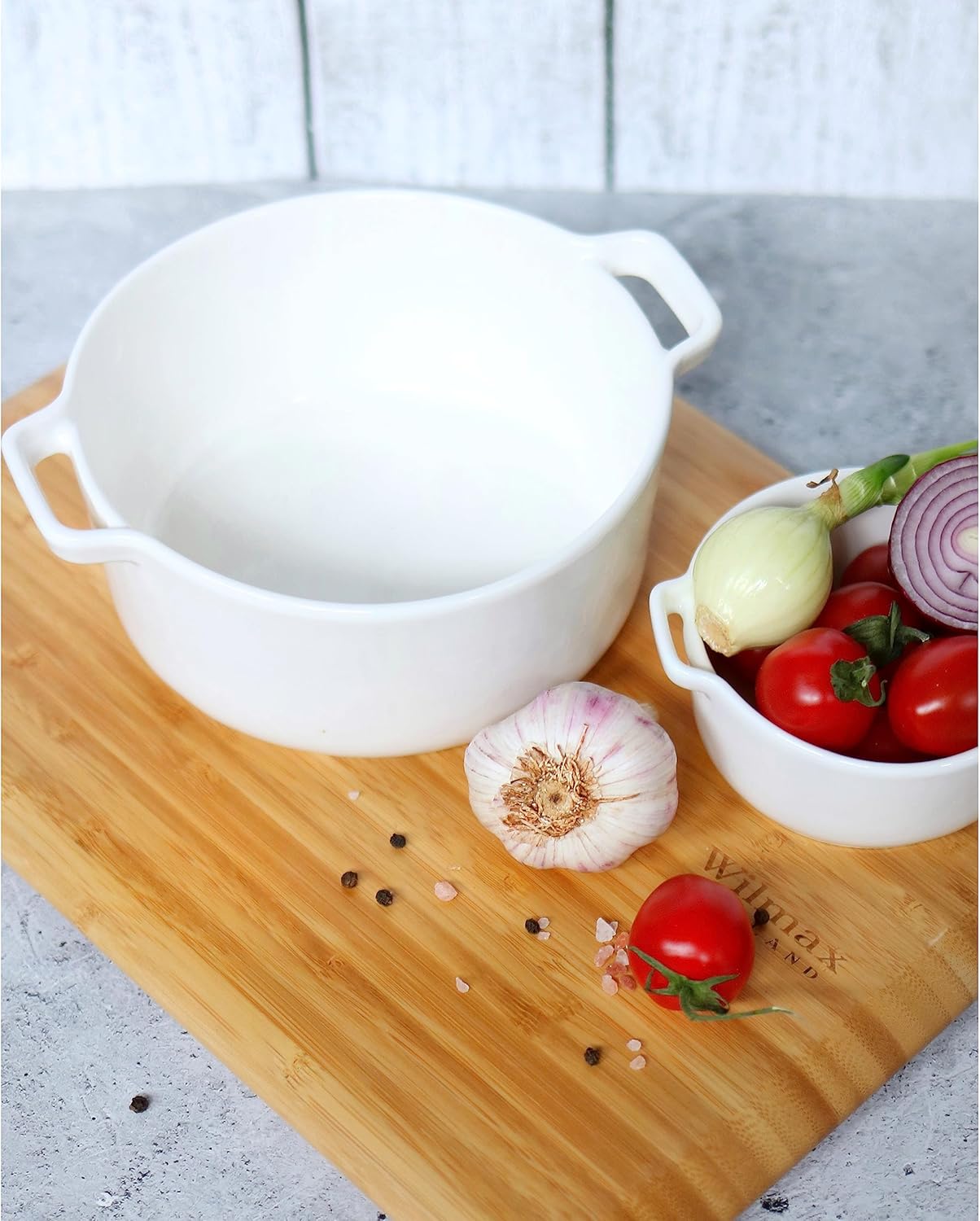 Wilmax Ovenschaal met handvatten 510ml Porselein Wit