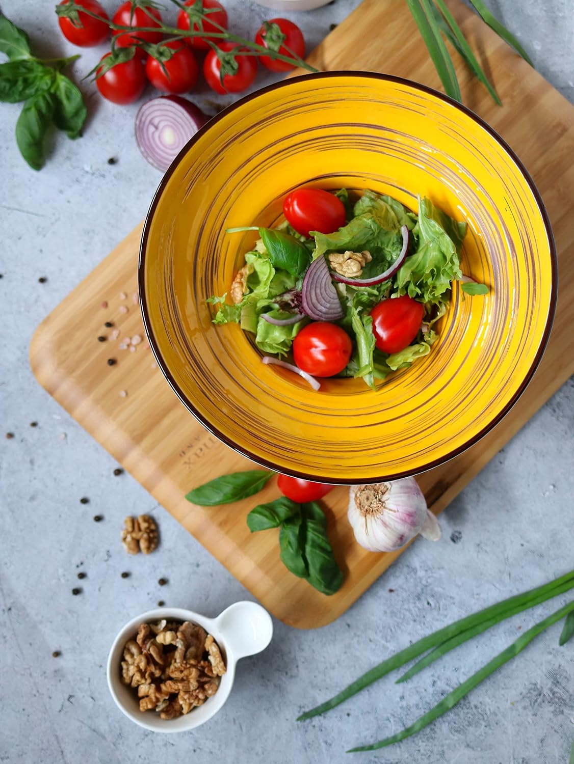 Wilmax Porzellanteller Gelb, Tief, 22.5 cm Durchmesser, 1100 ml – WL-669423/A