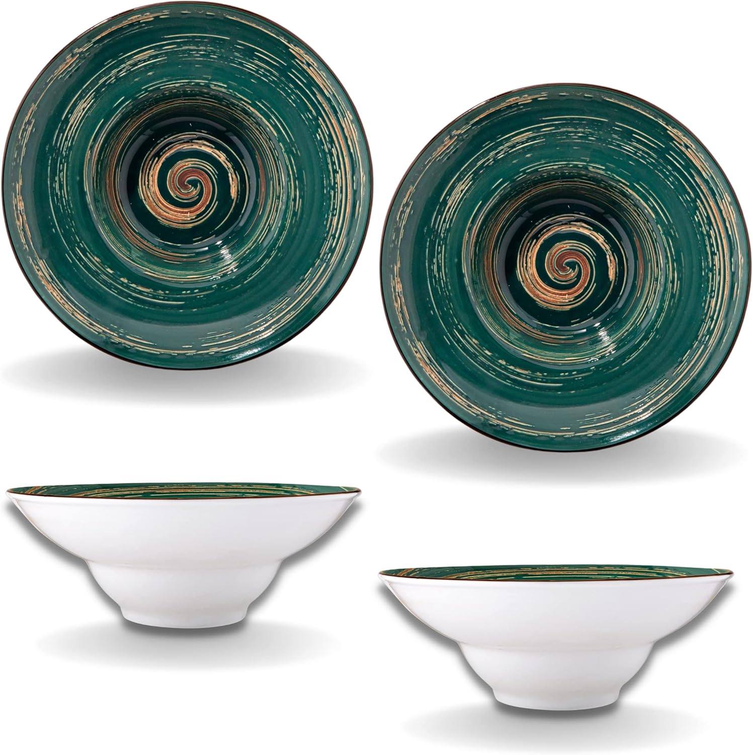 Wilmax Tiefe Porzellanplatte, 22,5 cm, 1100 ml, 2er Set, WL-669523/A2